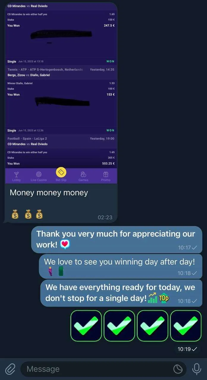 BetSwiss member result