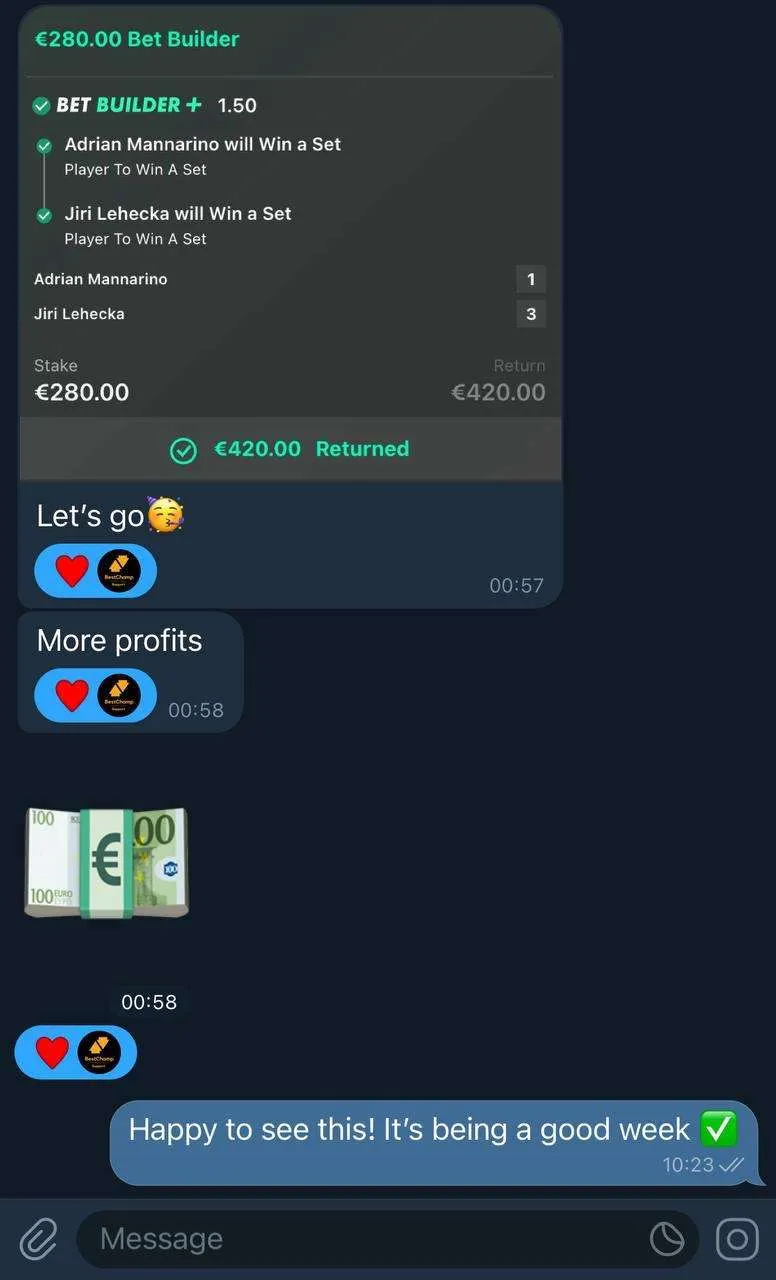 BetSwiss member result