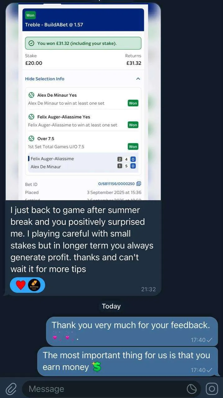BetSwiss member result